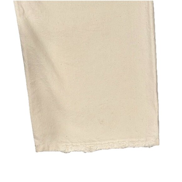 BDG Tapered Baggy Jeans Women's Size 29 High Waist Frayed Hem Cream Denim - Picture 9 of 16